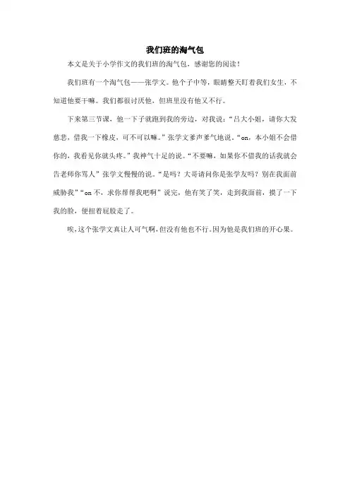 我们班的淘气包_小学作文_4