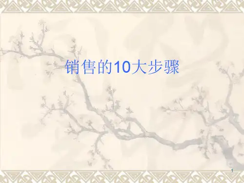 销售的10大步骤ppt课件