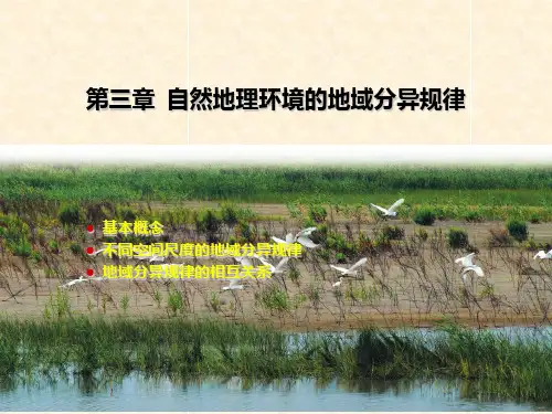 自然地理环境的地域分异规律解析PPT课件