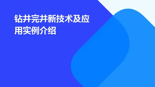 钻井完井新技术及应用实例介绍