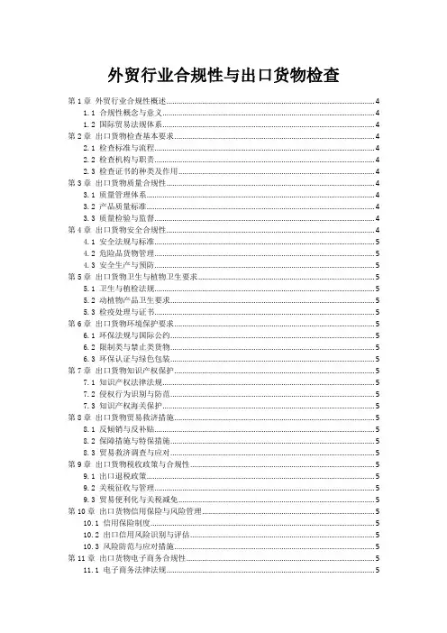 外贸行业合规性与出口货物检查