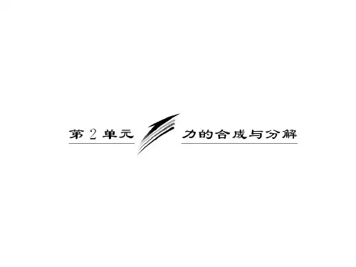 第二章  第2单元  力的合成与分解