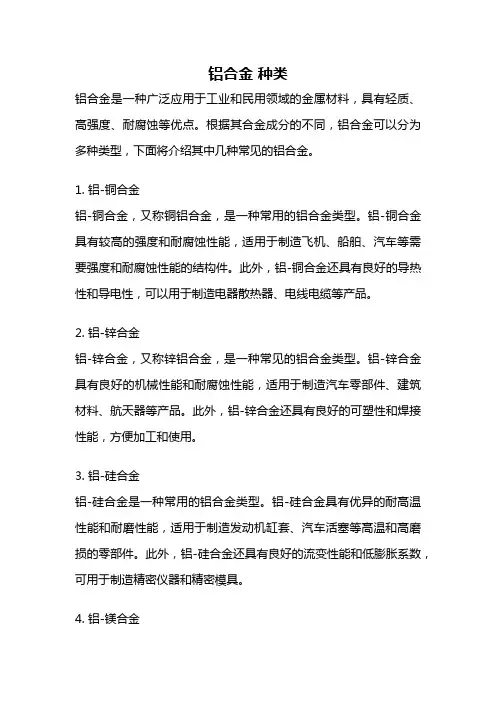 铝合金 种类