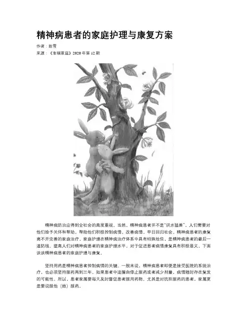 精神病患者的家庭护理与康复方案