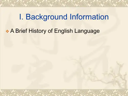 The History of English__ LanguagePPT课件