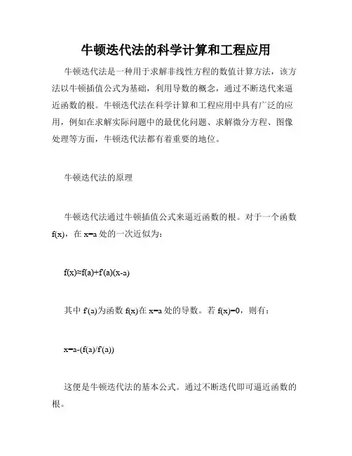 牛顿迭代法的科学计算和工程应用