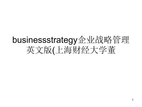businessstrategy企业战略管理英文版(上海财经大学董