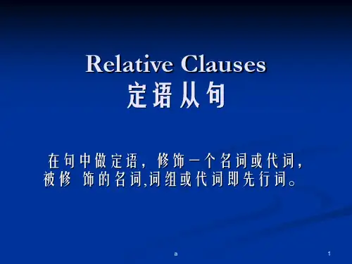 《定语从句完整》PPT课件