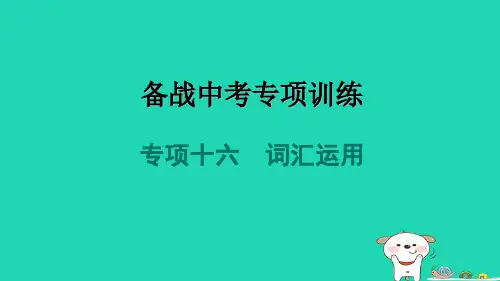 2024九年级英语全册专项训练十六词汇运用习题课件新版人教新目标版