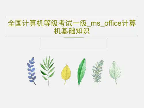 全国计算机等级考试一级_ms_office计算机基础知识共44页文档