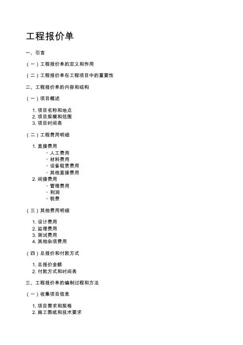 工程报价单