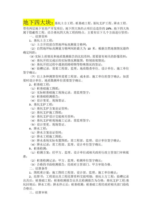 地下四大块