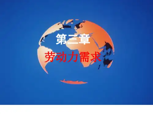 劳动经济学3劳动力需求
