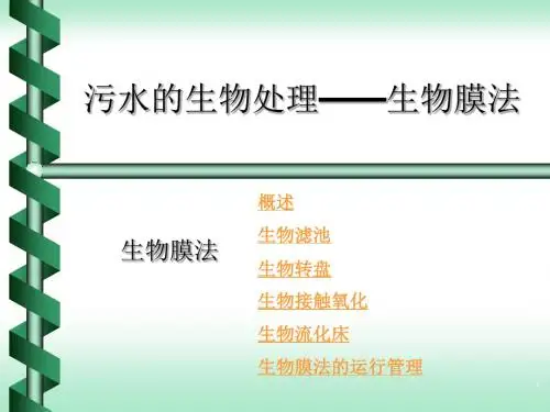 污水处理生物膜法PPT幻灯片课件