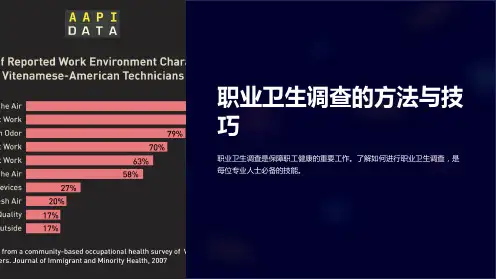 (培训课件)职业卫生调查的方法与技巧