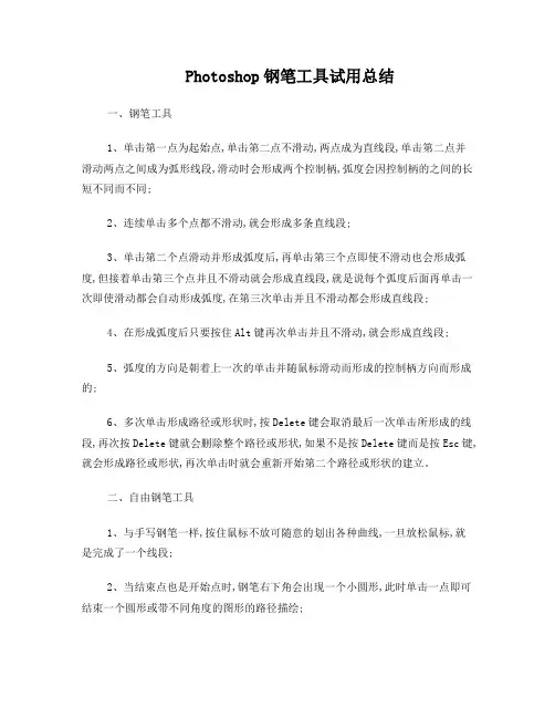 Photoshop钢笔工具使用总结