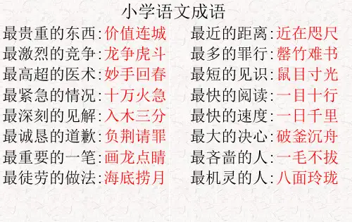 小学语文成语精品PPT课件