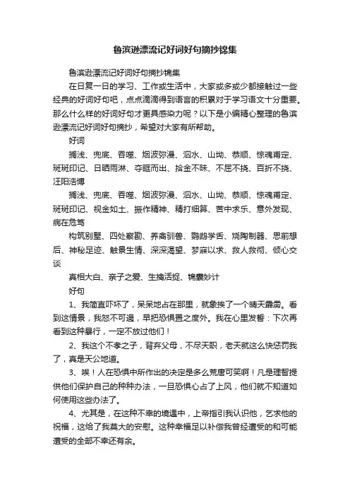 鲁滨逊漂流记好词好句摘抄锦集