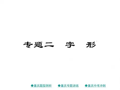中考语文专题2 字形
