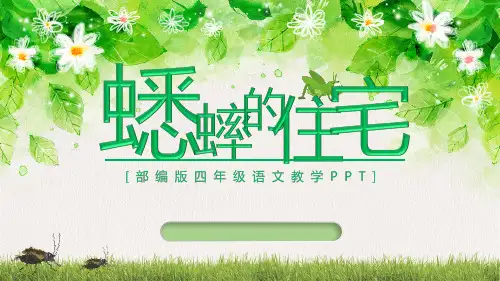 蟋蟀的住宅PPT课件1