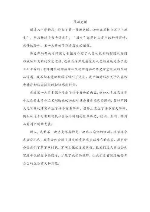 一节历史课作文