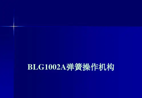 BLG1002A弹簧操作机构 电网内部