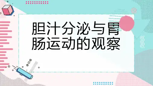 胆汁分泌与胃肠运动的观察
