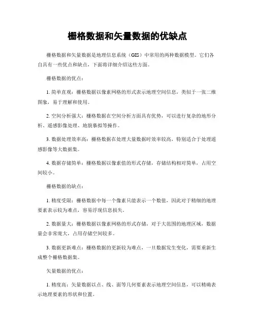 栅格数据和矢量数据的优缺点