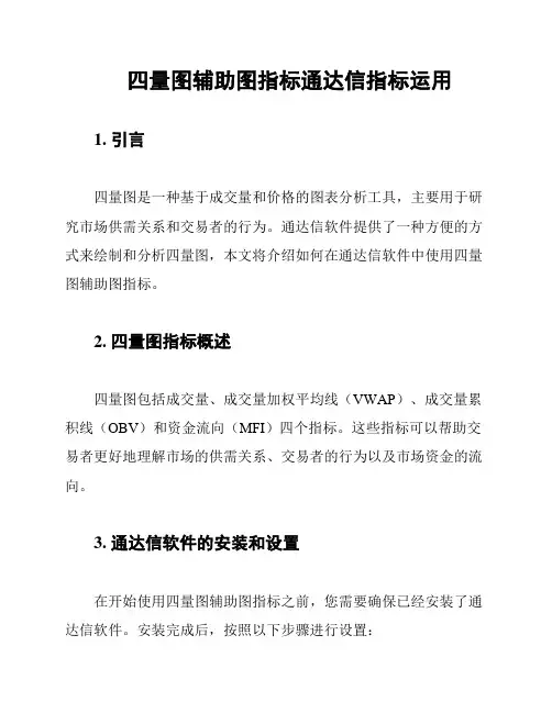 四量图辅助图指标通达信指标运用