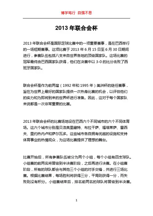 2013年联合会杯
