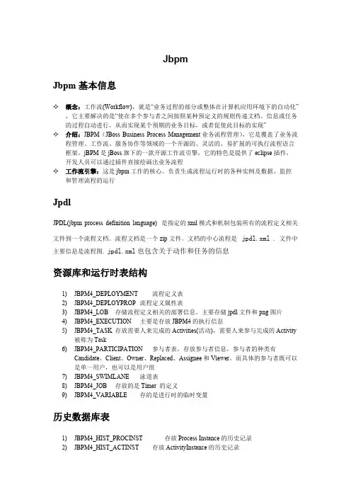 三大框架面试笔记-Jbpm