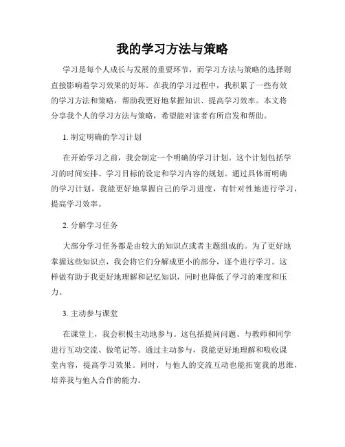 我的学习方法与策略