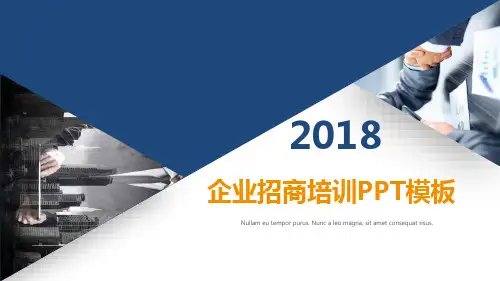 企业招商培训PPT模板(精品)