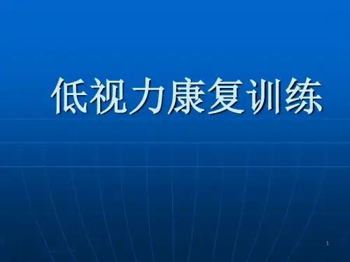 低视力康复训练ppt课件