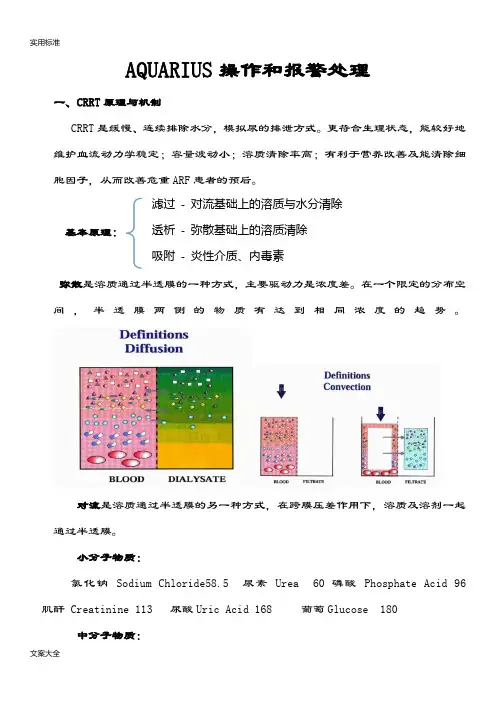 Aquarius百特血透机操作