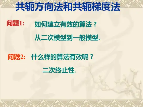 共轭梯度法简介