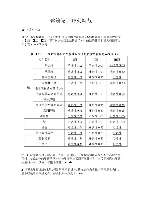 建筑设计防火规范-木结构建筑
