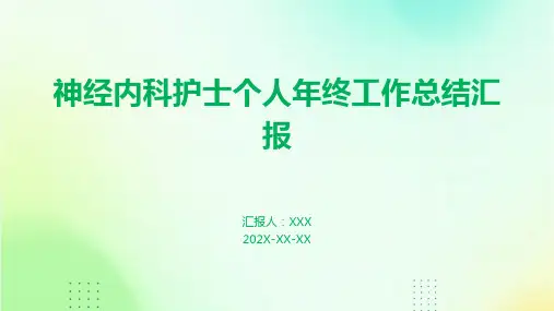 神经内科护士个人年终工作总结汇报PPT