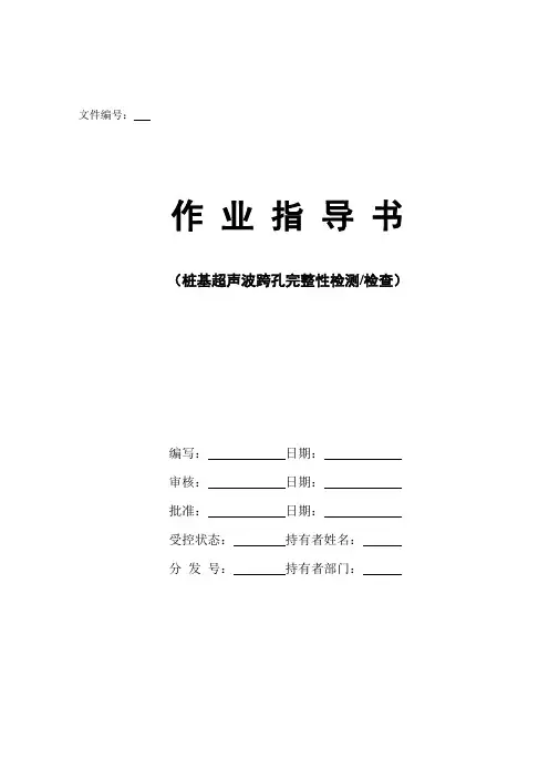 10桩基超声波跨孔完整性检测检查