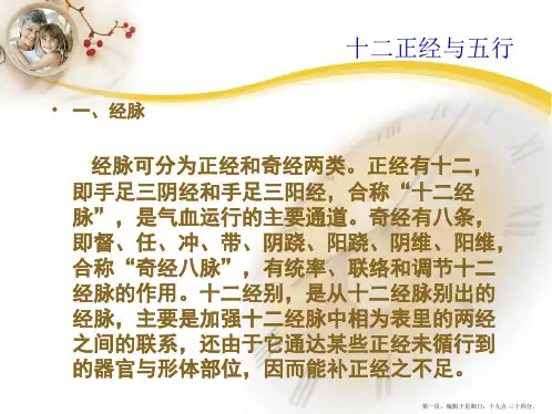 五行与经络