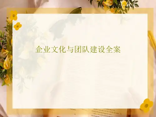 企业文化与团队建设全案共90页PPT