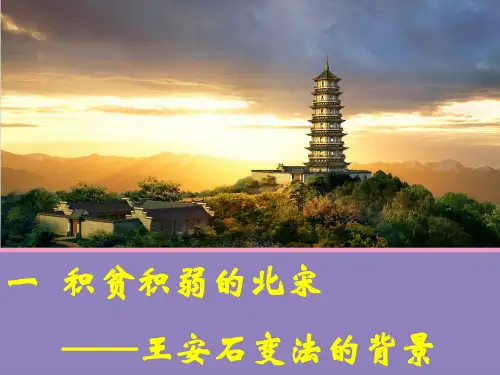 专题4 王安石变法