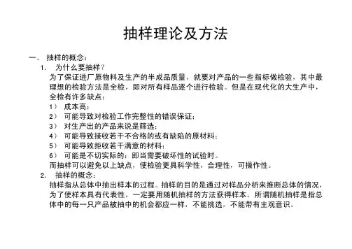 抽样理论及方法
