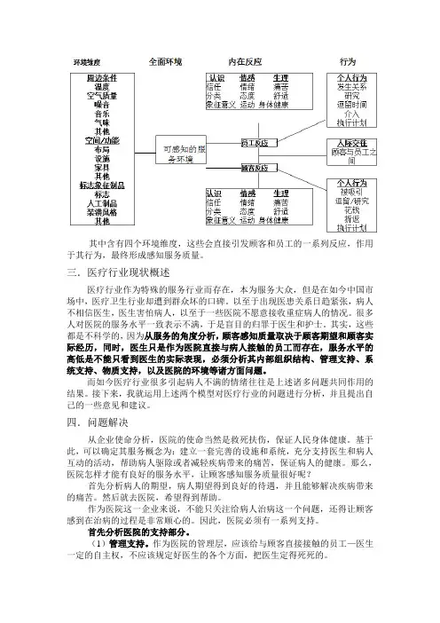 服务质量模型分析