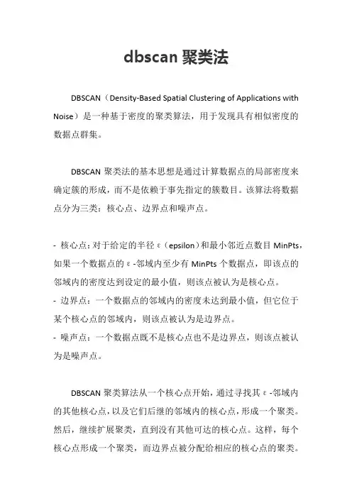 dbscan聚类法