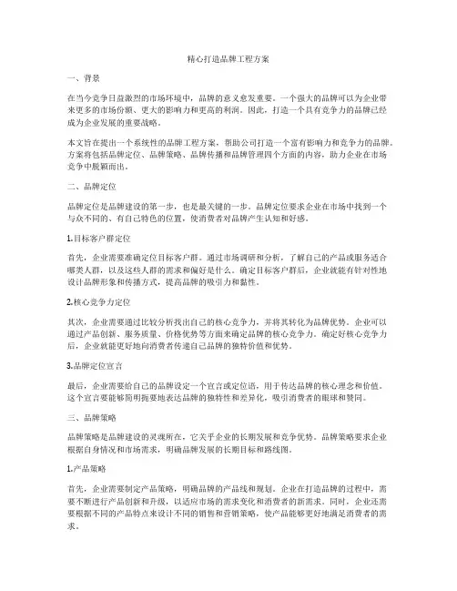 精心打造品牌工程方案