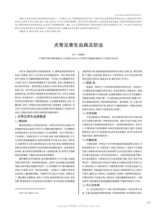 犬常见寄生虫病及防治