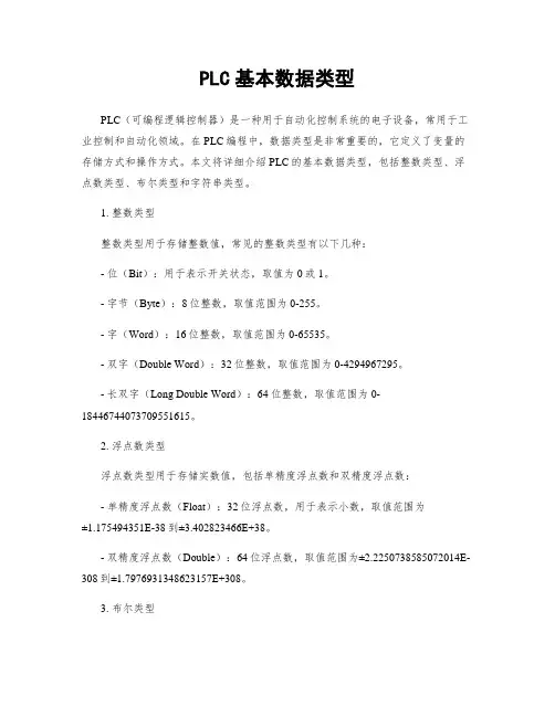 PLC基本数据类型