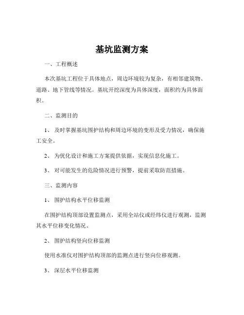 基坑监测方案