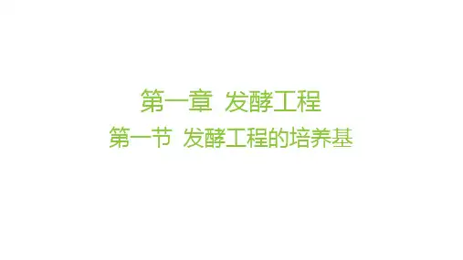 1.1发酵工程的培养基课件高二下学期生物选择性必修3